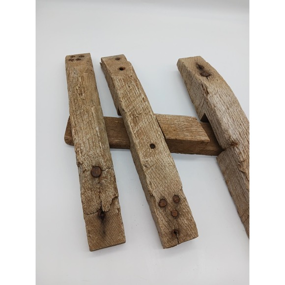 Antique Reclaimed Oak Handmade Barn Door Wooden Hardware Latch Closure Rustic - Picture 2 of 16